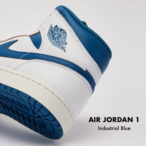 Air Jordan 1 Mid SE Industrial Blue White Men's Sneakers